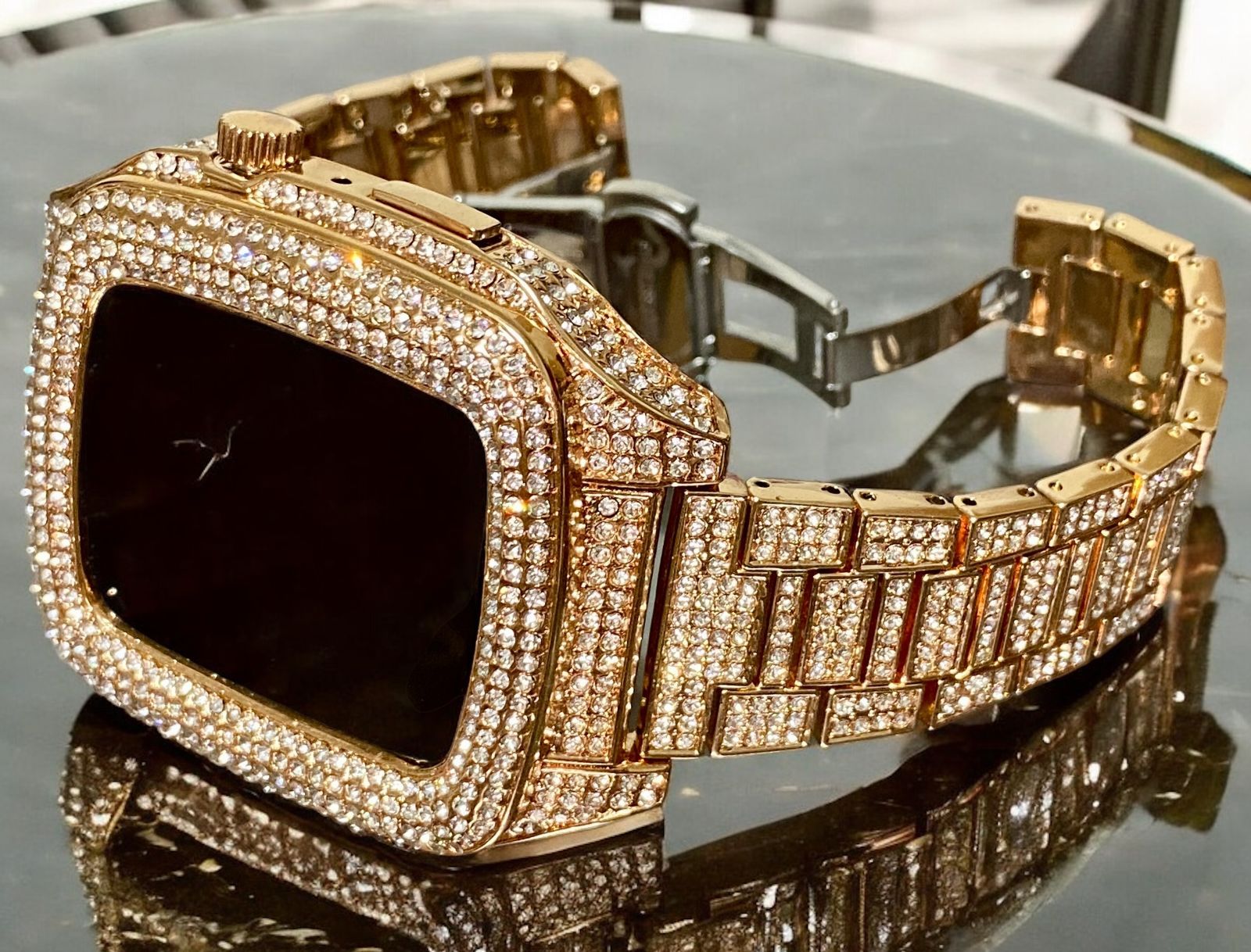 BIGフォルム アップルウォッチキラキラケースカバーApple Watchバンドステンレス52