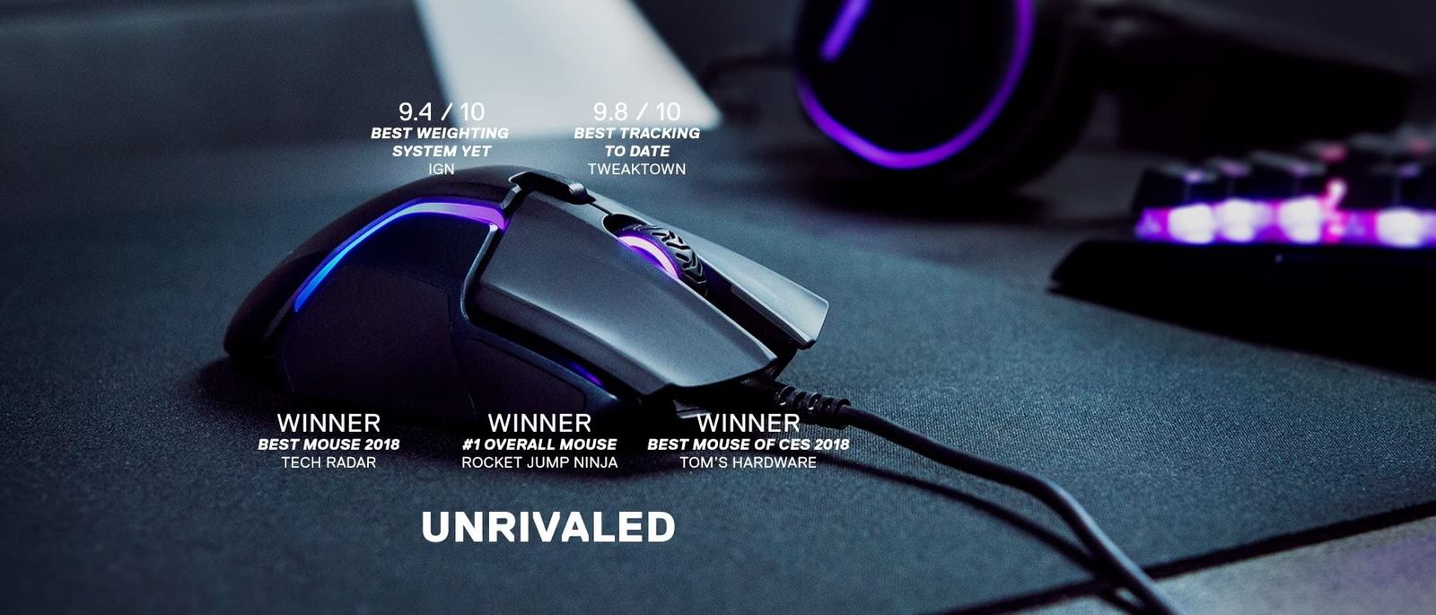 SteelSeries ゲーミングマウス 有線 デュアルセンサー 重量・重心