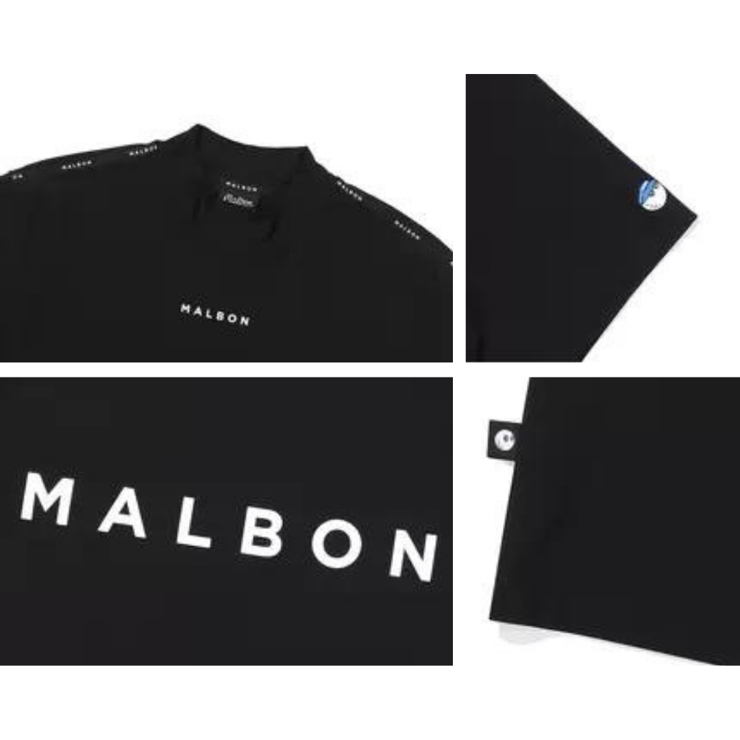 MALBON GOLF マルボンゴルフ モックネック ウエア ブラック - 通販