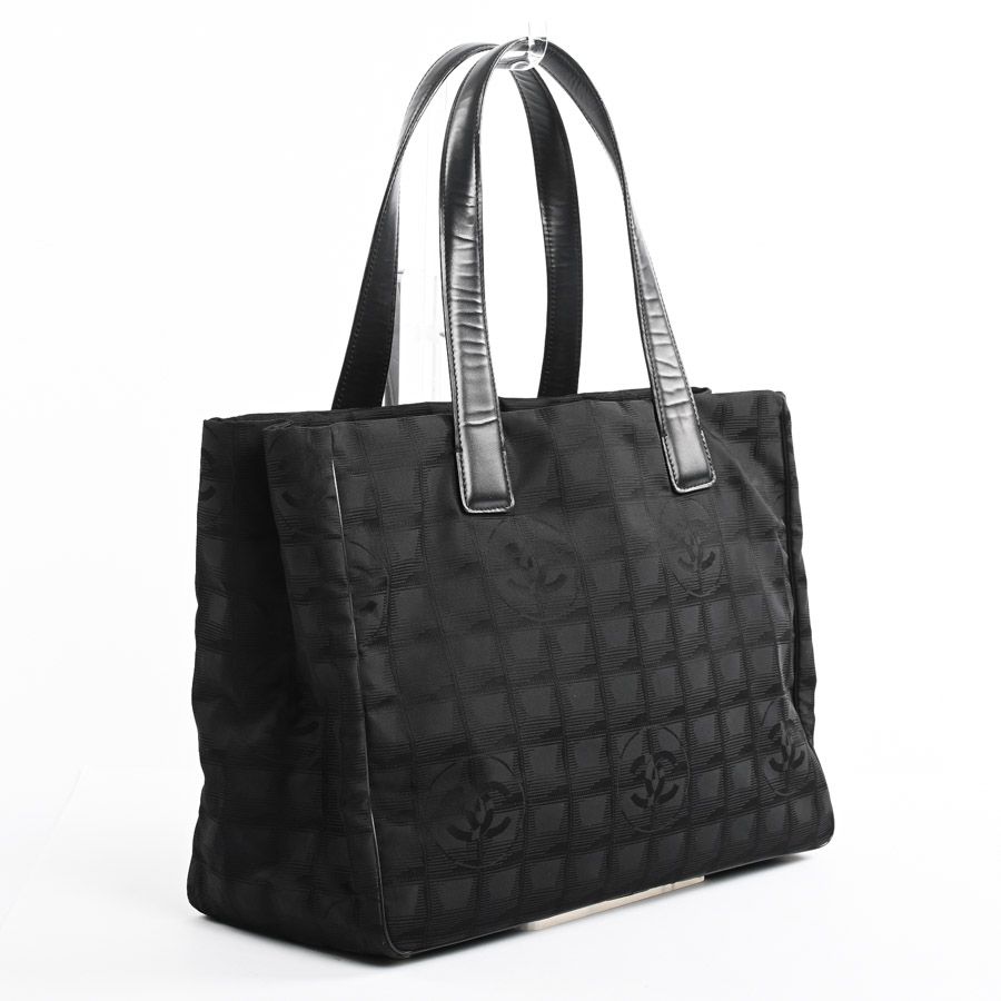 ⭐︎CHANEL黒 ナイロン レザー トートバッグ⭐︎ ブラックトートバッグ ナイロン レザーシャネル