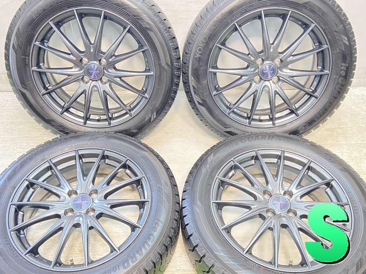 195/60R17  nヨコハマ アイスガード iG60 n　 VELVA n17x6.0 40 100-4穴 n中古タイヤ スタッドレスタイヤ ホイールセット 4本セットn w17240418001