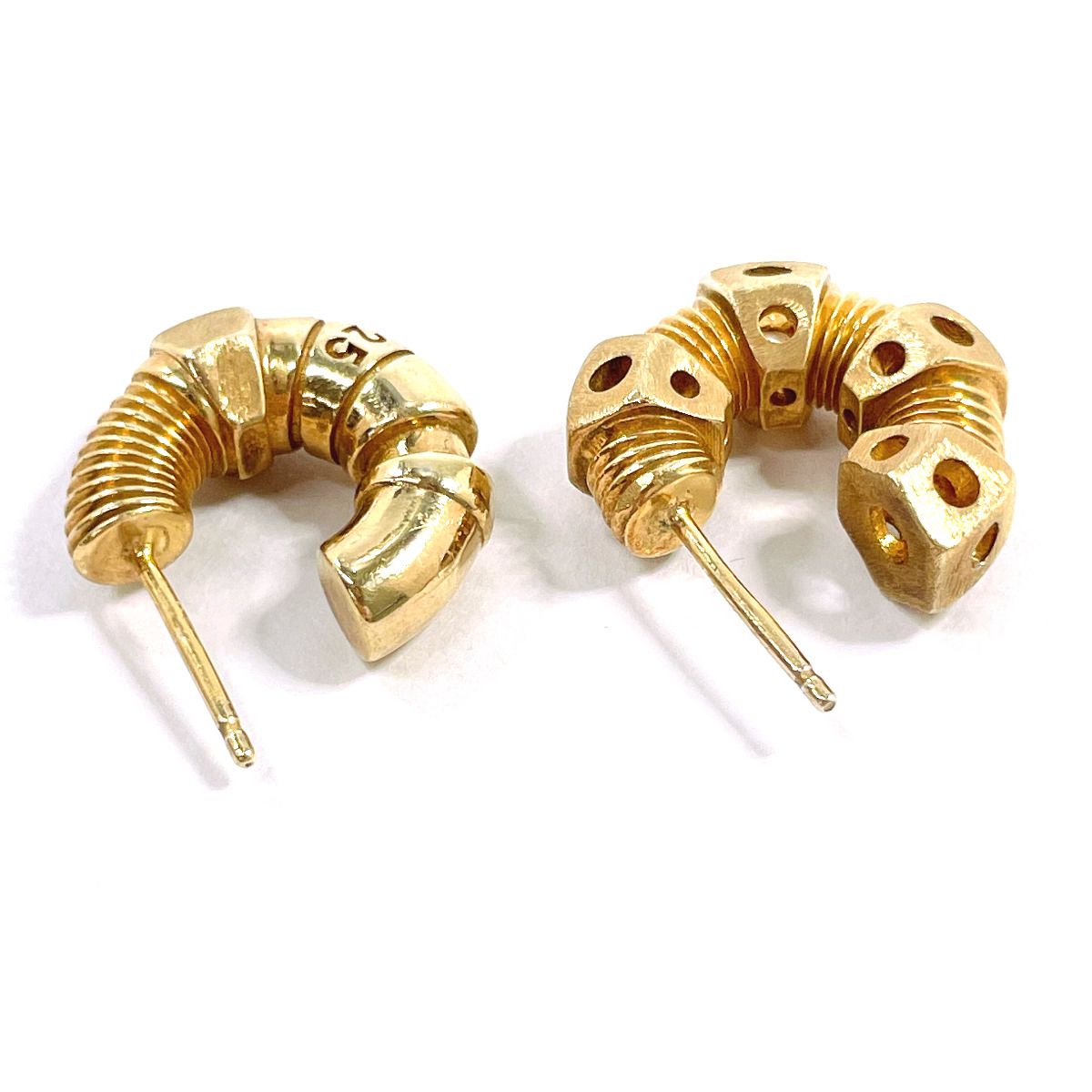 ボッテガヴェネタ ピアス スレッド フープピアス ゴールド
