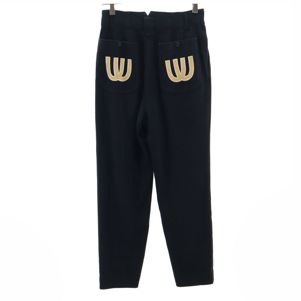 エムユースポーツ 日本製 ハイウエスト パンツ 40 ブラック M.U