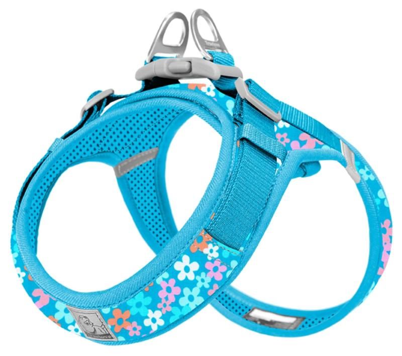 cocomall 喉に優しい犬ハーネス 2023最新 TRUE LOVE日本授権店 犬用ハーネス 犬用胴輪 ドッグ ペット用品 ハーネスリード M 色柄スキブルー