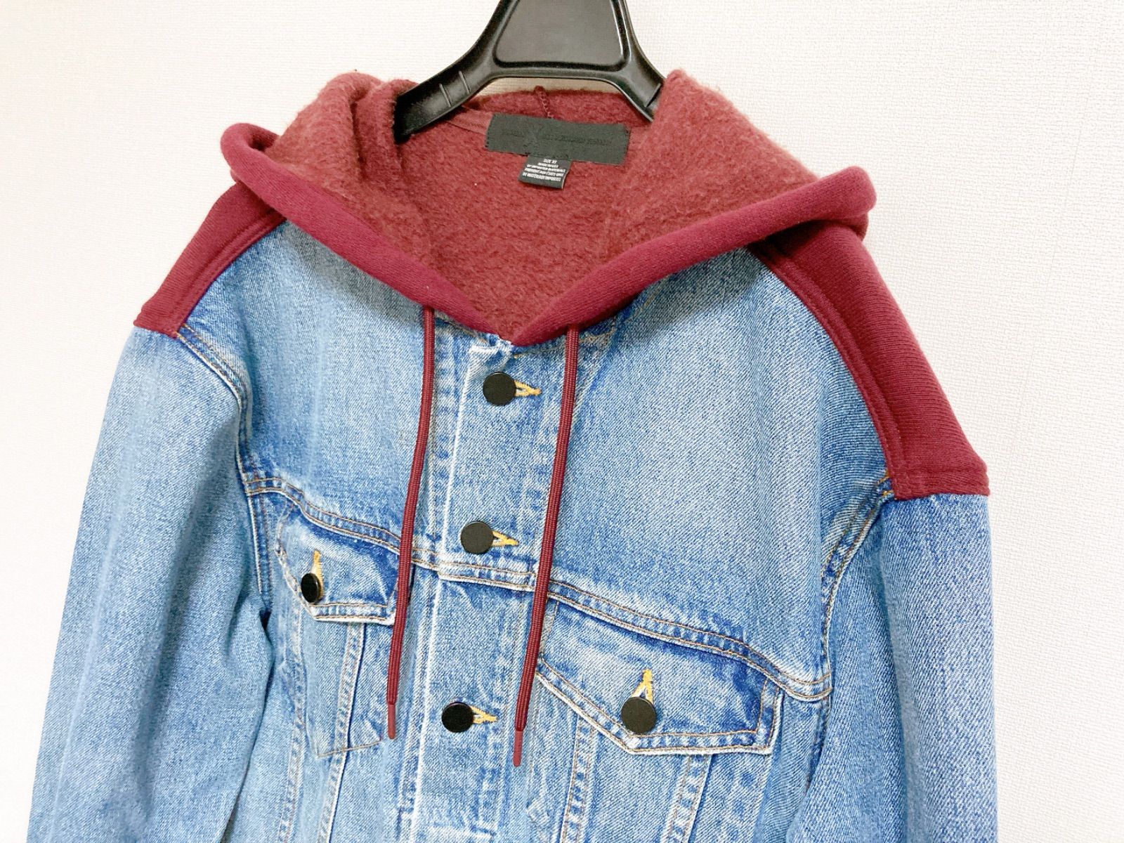 DENIM×ALEXANDER WANGアレキサンダーワン切り替えデニムジャケットG