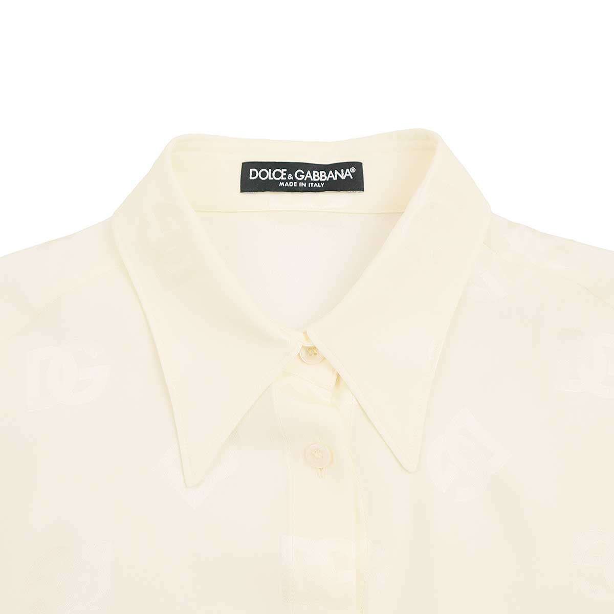 DOLCE&GABBANA ドルチェ＆ガッバーナ 23SS DG シルクブラウス シャツ 