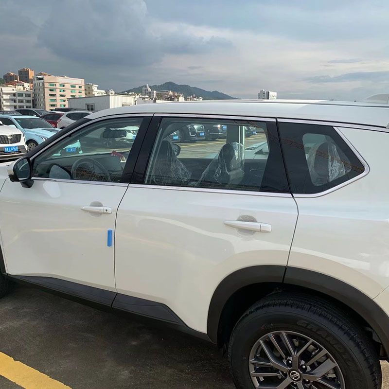 日産22-23年モデル エクストレイル 車窓装飾 ステンレス製 8ピースセット 車窓ガーニッシュ 取り付け簡単