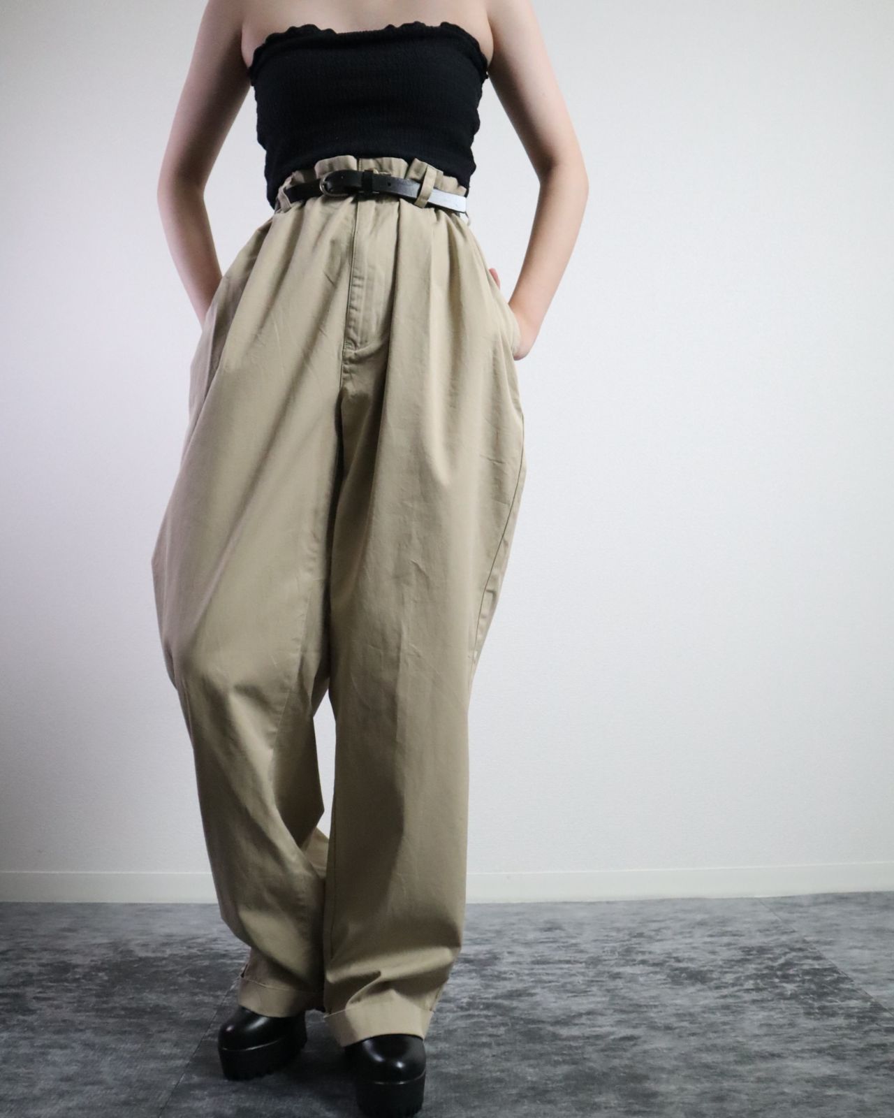 1990s Polo by Ralph Lauren 2tuck wide classic chino pants 90年代