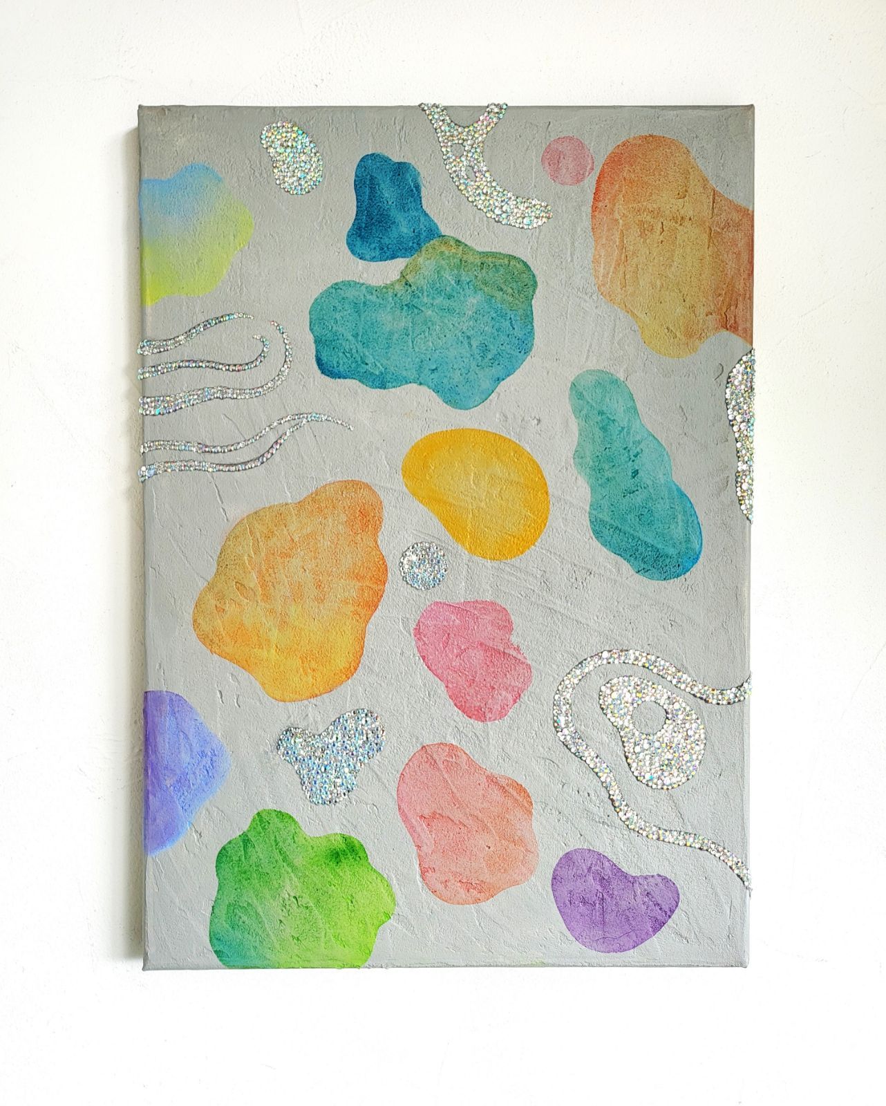 夢うつつ 抽象画 42×30㎝ キャンバス 原画のみ モダンアート インテリア ギフト おしゃれ アートパネル 現代アート