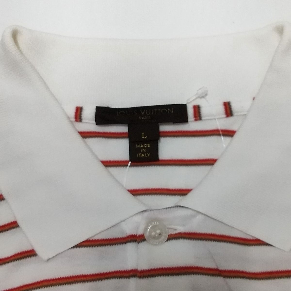 良品✨ルイヴィトン ポロシャツ 半袖 コットン100% 白 ホワイト L 楽天