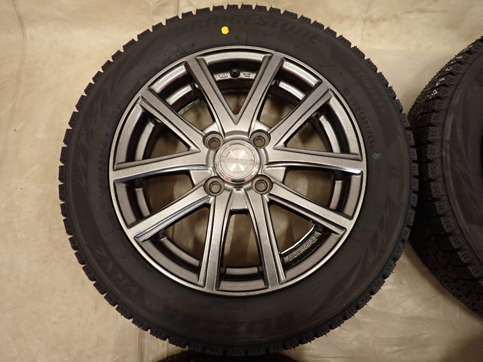 最短翌営業日発送。 冬 製 4本SET 会社宛 155 65R14×4.5J 75Q ブリヂストン ブリザック VRX2 N-BOX ワゴンR スペーシア ウェイク NO D6264