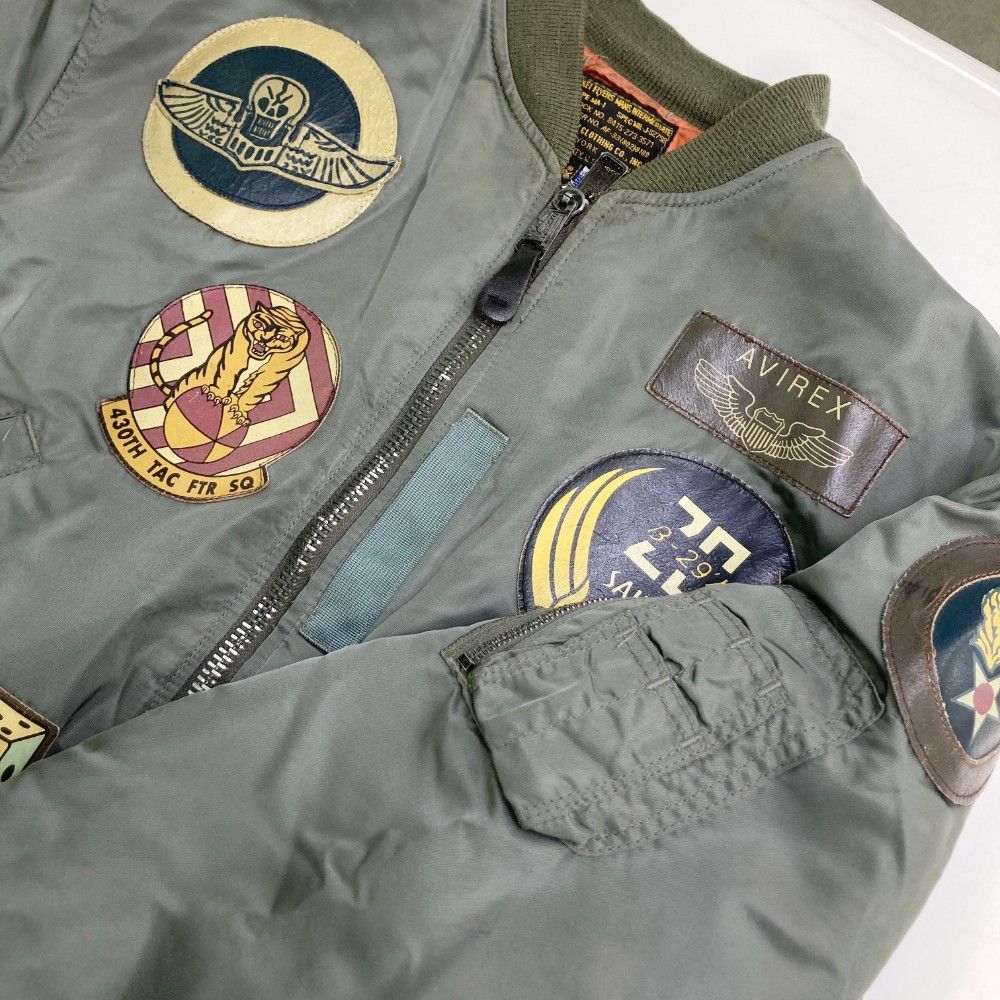 AVIREX アヴィレックス MA-1 フライトジャケット TOP GUN カーキ