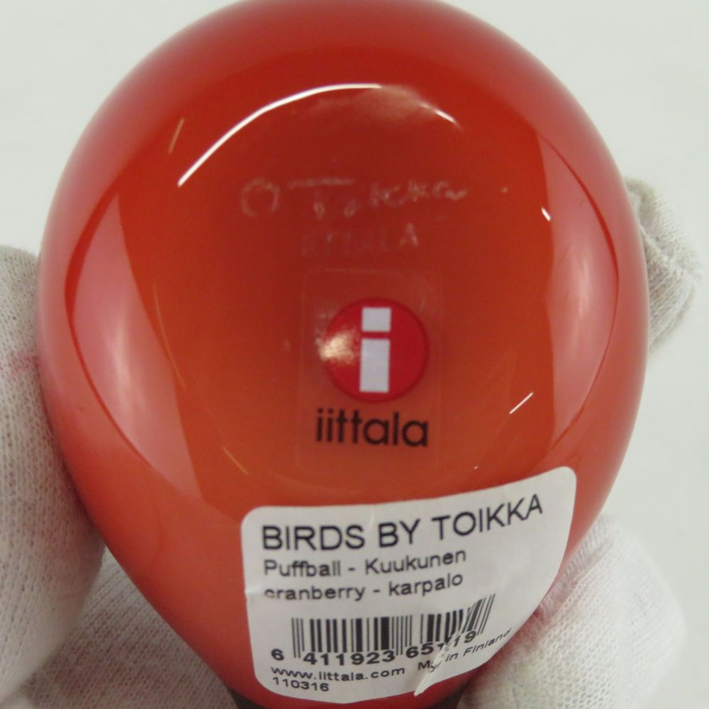 未使用 iittala イッタラ バード バイ トイッカ パフボール クランベリー フィギュリン オイバトイッカ 鳥 置物 ガラス 北欧  SM2386F - メルカリ