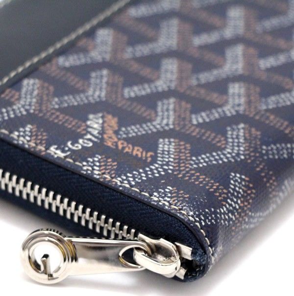 ゴヤール GOYARD マティニョンGM ラウンドジップ長財布 PVC×レザー