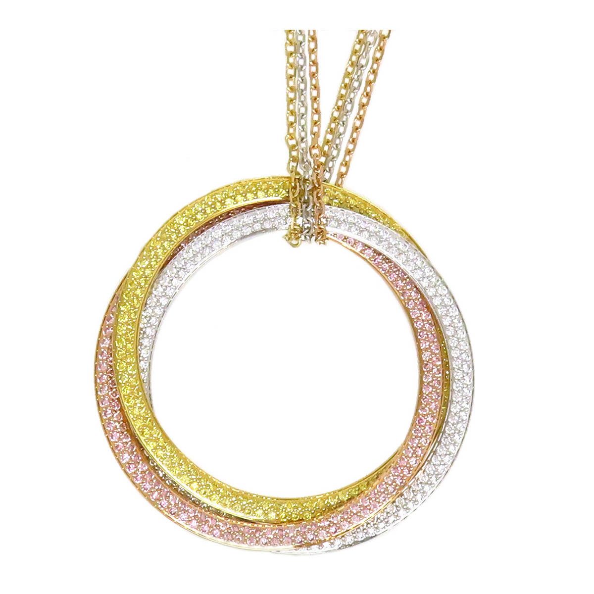 カルティエ トリニティ ダイヤモンド ネックレス HP300078 750 (K18YG  