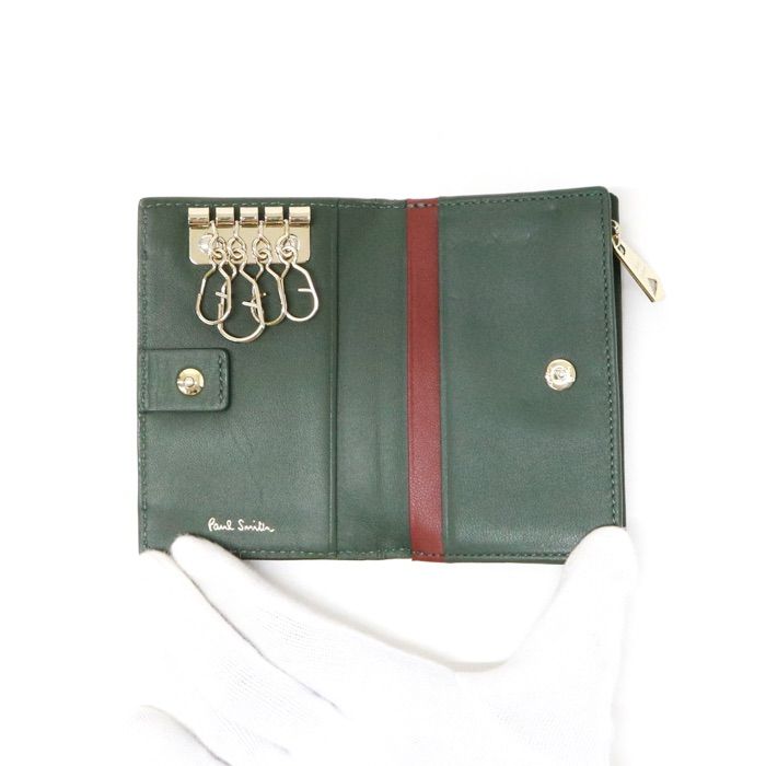 新品同様 Paul Smith ポールスミス マルチカラー キーケース レザー ポールスミス Paul Smith キーケース カーフレザー マルチ