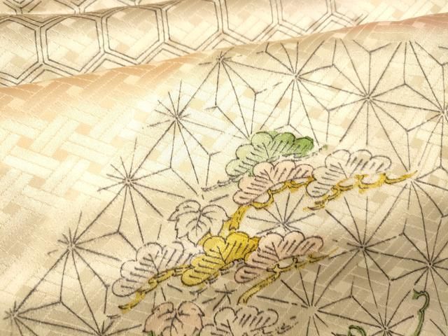 平和屋着物□上質な小紋 草花文 正絹 逸品 AAAX7151fw