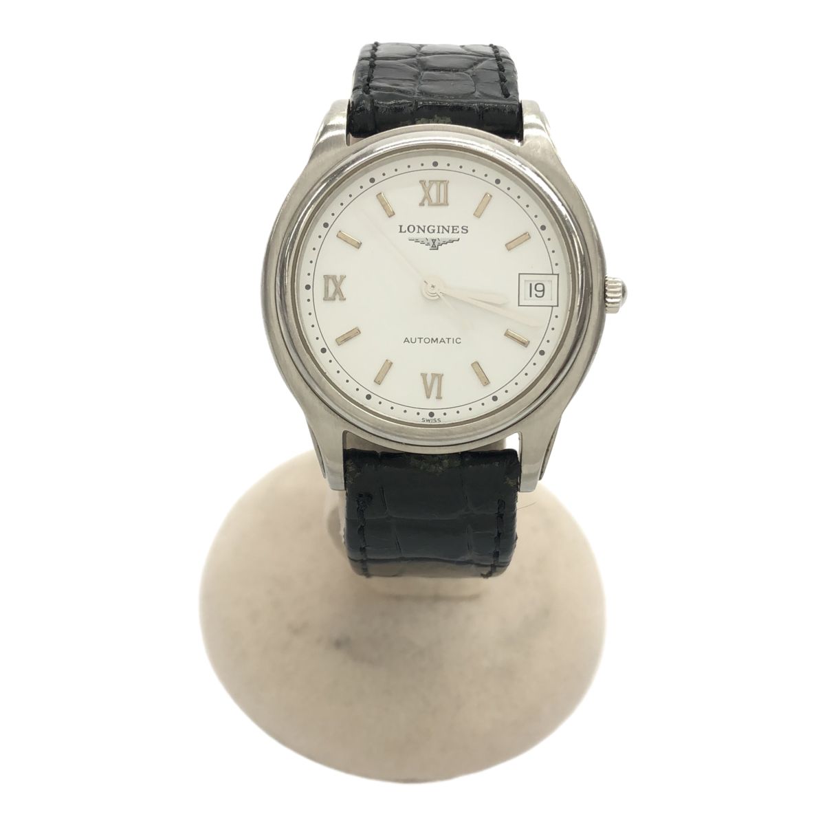 腕時計 稼働 LONGINES ロンジン L5.660.4 自動巻き 白色文字盤