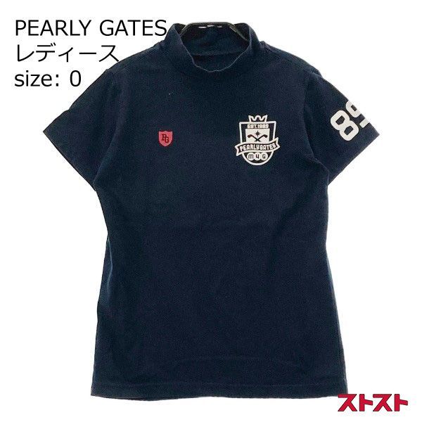 PEARLY GATES パーリーゲイツ ハイネック 半袖Tシャツ ネイビー系 0