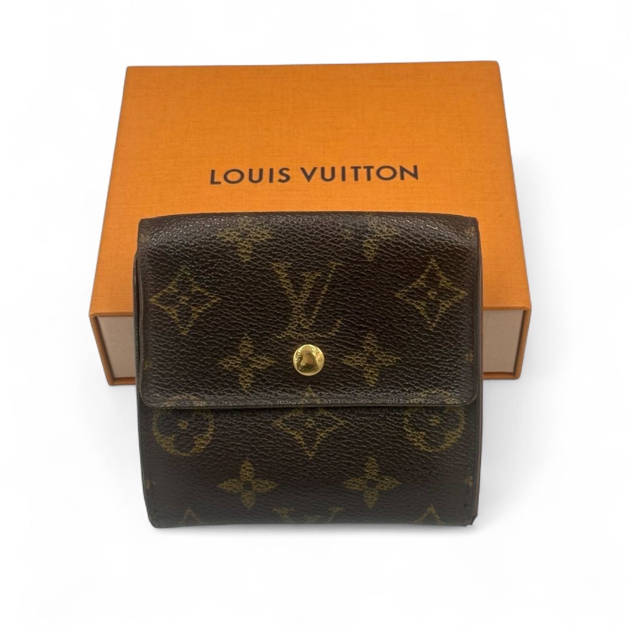 き LOUIS VUITTON ルイヴィトン ポルトモネ・ビエ・カルトクレディ Wホック財布 モノグラム コンパクト 3つ折りTH0958 三つ折り ゴールド金具 男性用 女性用 メンズ レディース M61652 フランス製 エリーズ