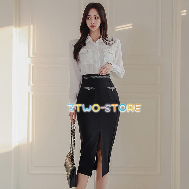 タイトスカート ひざ丈スカート スーツ セットアップ スカートスーツ