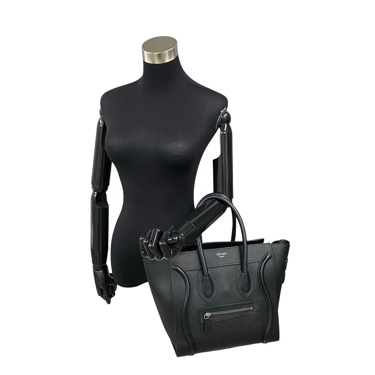 セリーヌ CELINE ラゲージ マイクロ ドラムドカーフスキン ハンドバッグ