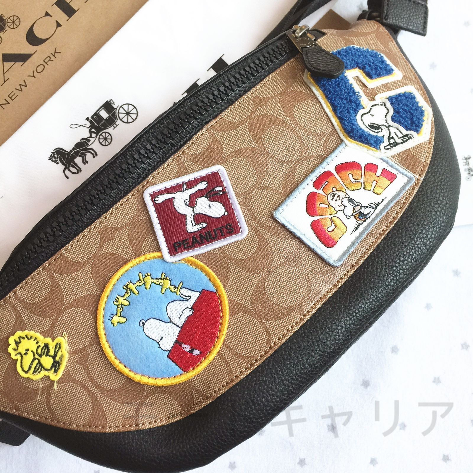 新品未使用 COACH（コーチ）C4028 COACH × PEANUTS スヌーピー コラボ ボディーバッグ ベルトバッグ 斜めがけ ウエストバッグ  クロスボディ アウトレット品 - メルカリ