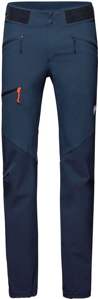 マムート MAMMUT アウトドア クールマイユール ソフトシェル パンツ メンズ 男性 長ズボン ロングパンツ トレーニング ハイキング 筋トレ 撥水 ポケット付き1021-00620 102100620 5118 MARINE 48L