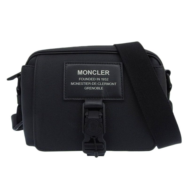 モンクレール MONCLER ナコア ショルダーバッグ クロスボディ ポリエステル コットン レザー ブラック 5L00001 M3817 中古 新入荷 OB2474 モンクレール MONCLER ナコア ショルダーバッグ クロスボディ