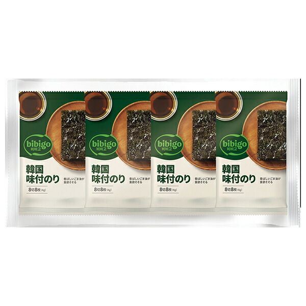 CJジャパン 韓国味付のり 8切り8枚 8袋×12袋入×(2ケース)| 送料無料 一般食品 海苔 のり 乾物 味付け海苔