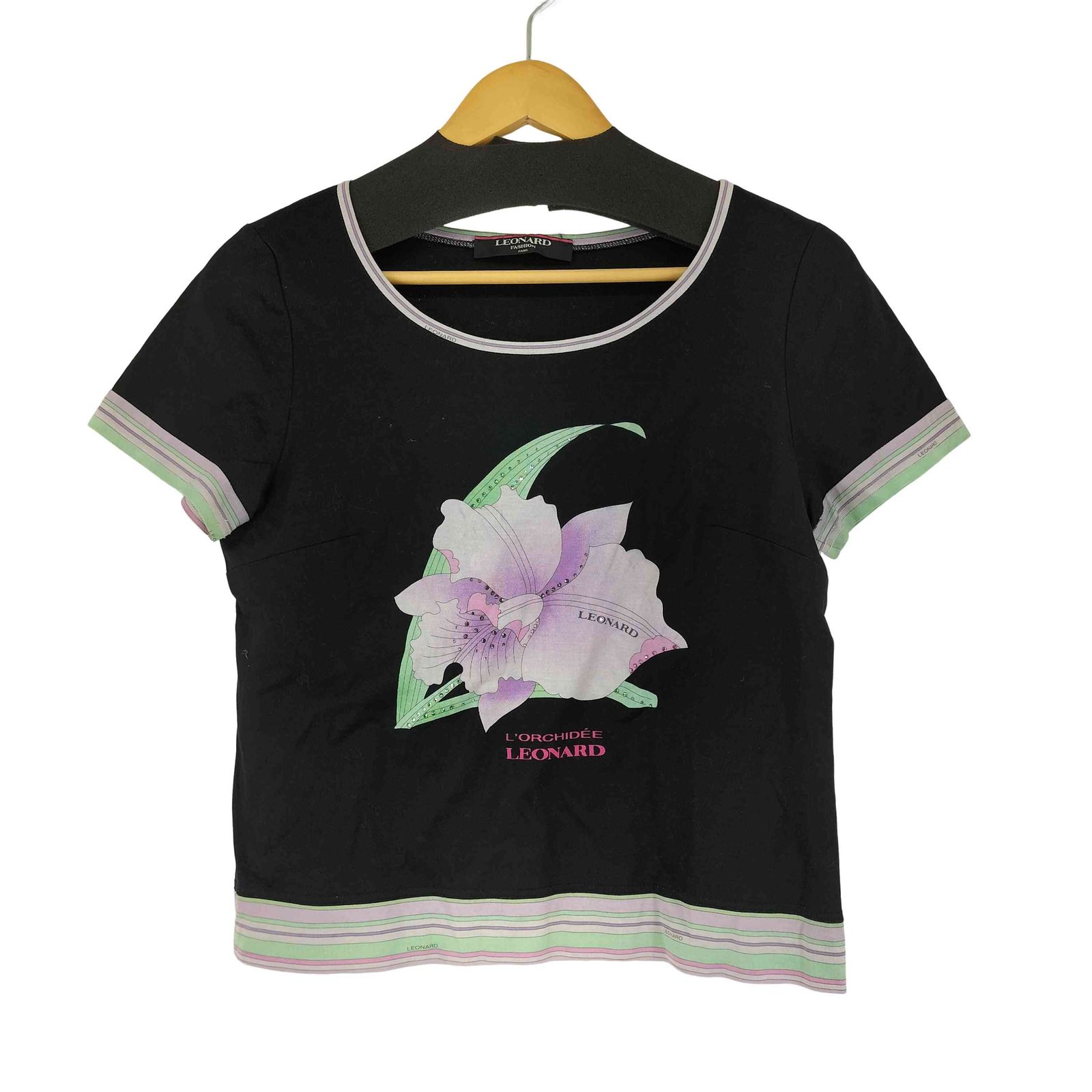 LEONARD レオナールフラワープリント Tシャツ Lサイズ LEONARD - 良品 LEONARD レオナール フラワープリント ショート