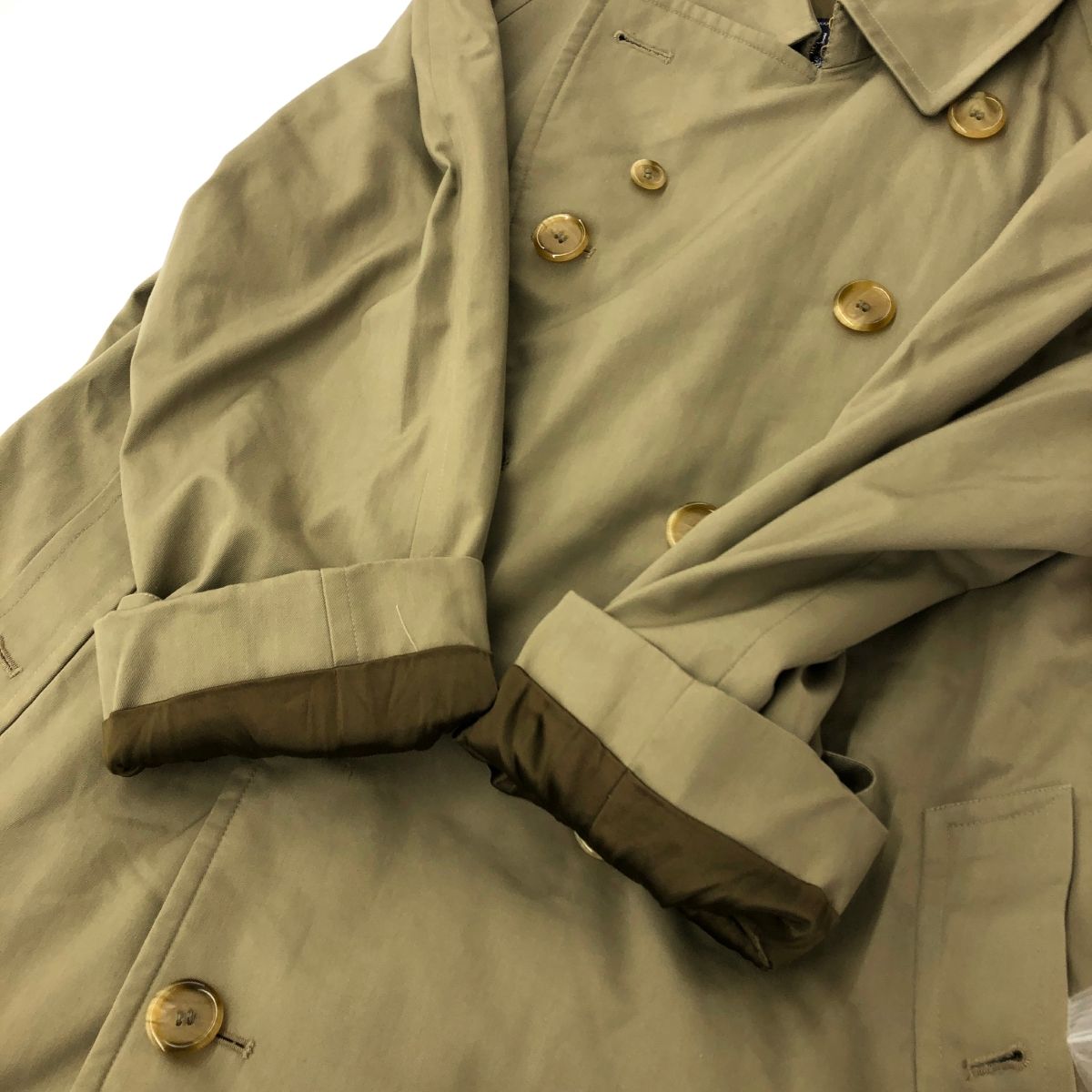 バーバリー　メンズ　トレンチコート　ロング　ライナー　ノバチェック　ベルト　XL 中古バーバリーズ BURBERRYS ライナー付き 裏地ノバチェック