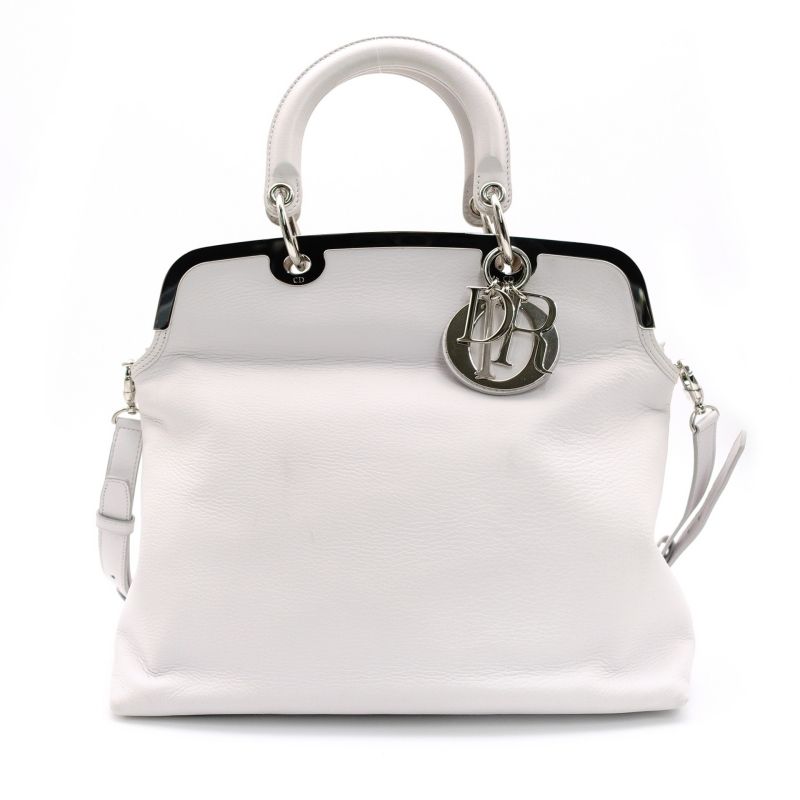 Dior グランヴィル カナージュ 2Way ハンドバッグ ショルダー付 クリスチャンディオール Christian Dior グランヴィル