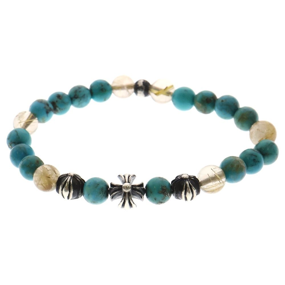 CHROME HEARTS クロムハーツ 8mm BEAD ビーズ ブレスレット シルバー|ターコイズ