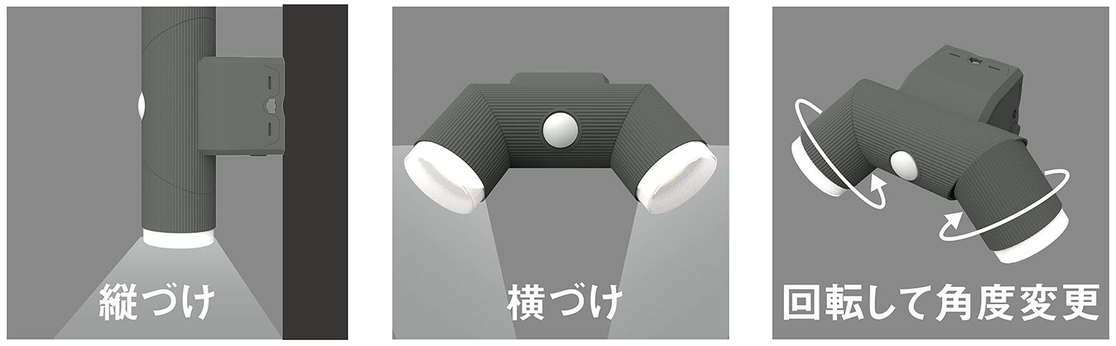 ムサシ RITEX 乾電池式シンプルスタイルセンサーライト 4.5W×2灯
