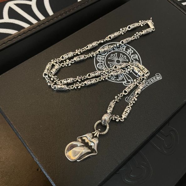 Chrome Hearts クロムハーツ シルバー925 ラージタンペンダント チェーン ネックレス