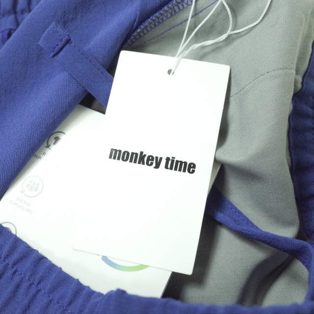 新品 monkey time モンキータイム RENU TRO WD ANKLE PANT ワイドアンクルパンツ 8314-144-1416 L  ROYAL ユナイテッドアローズ ボトムス g9144