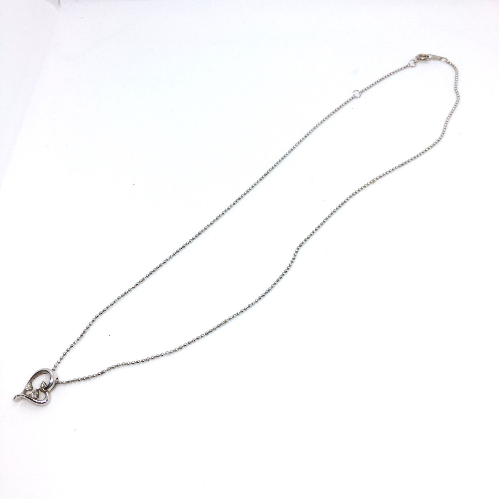 美品】JEWELRY TSUTSUMI ジュエリーツツミ K14ボールチェーン 0.05ct 