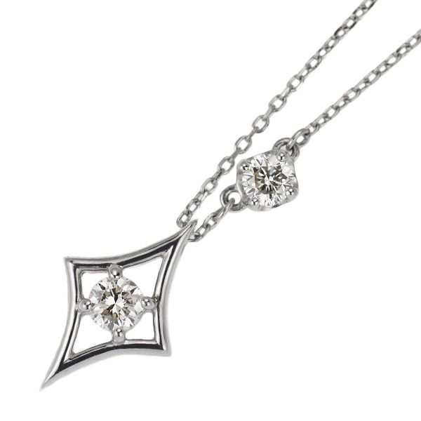 K18WG ダイヤモンド ペンダントネックレス 0.13ct - メルカリ