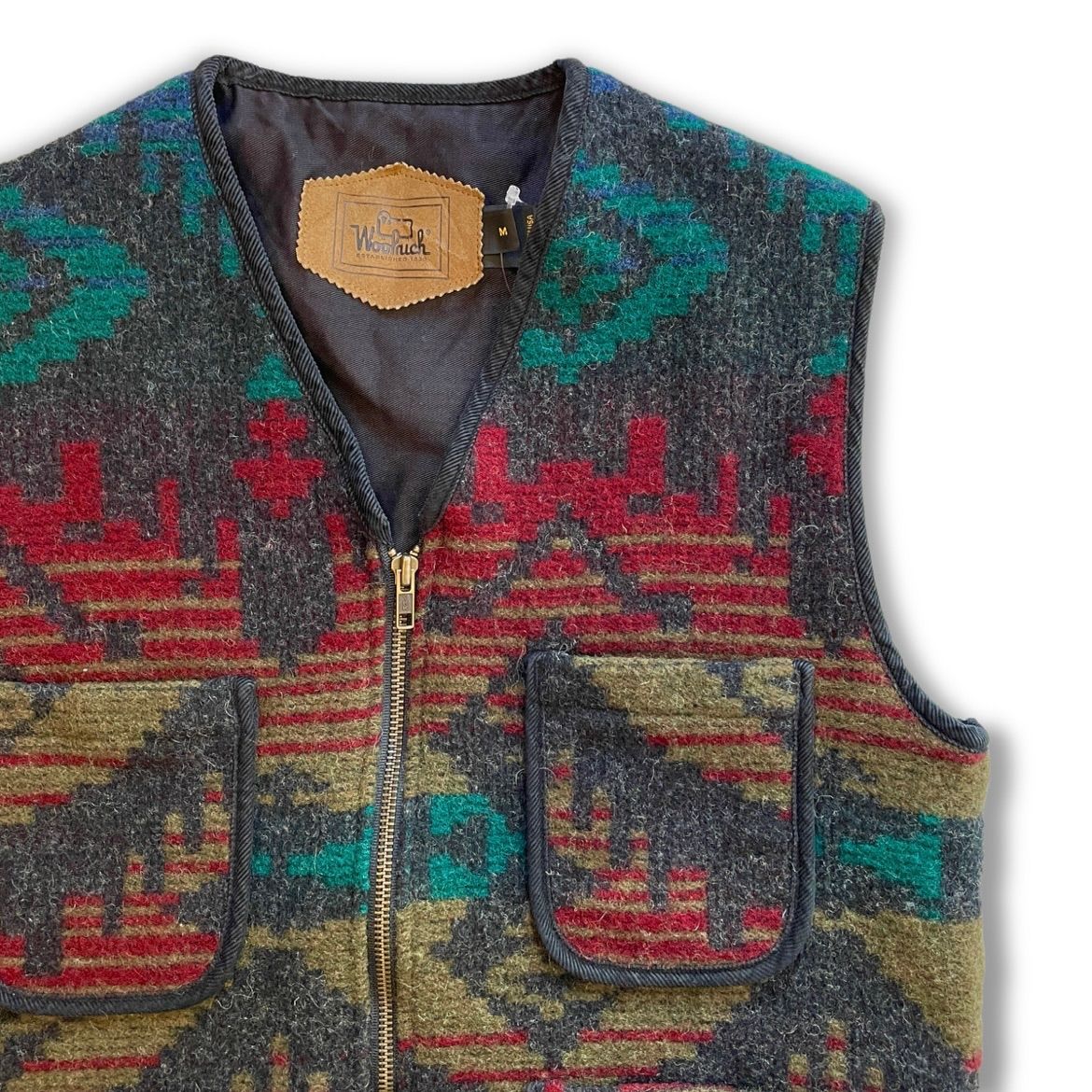 USA製 90s Woolrich(ウールリッチ)Native Vest ネイティブ柄