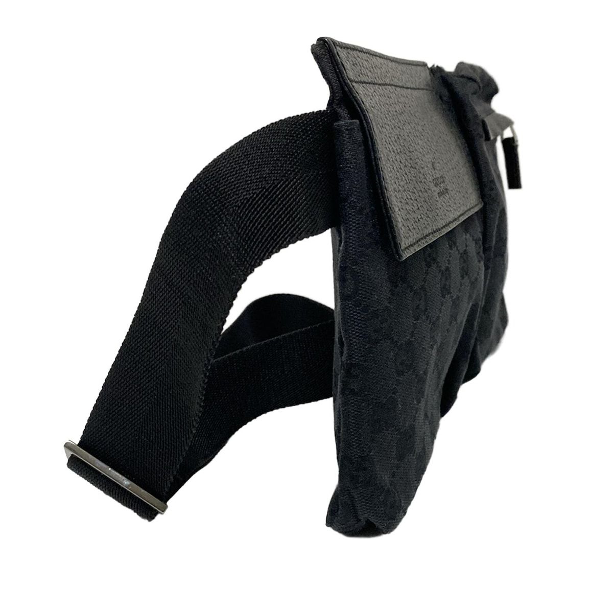 GUCCI グッチ ウエストポーチ GG柄 28566 黒 レザー