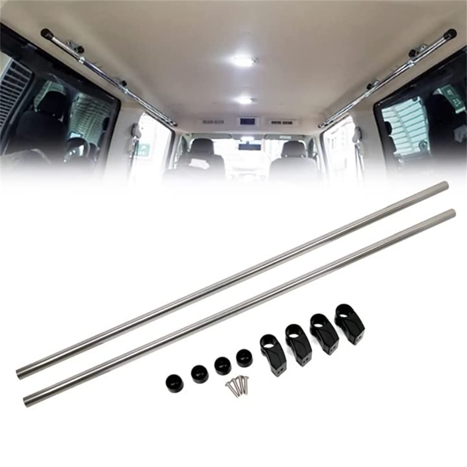 Kiload 車内収納 車室内キャリアバー サイドバー クロスライド 左右セット 適合車種 エブリイワゴン DA64系 アトレーワゴン S300系 バモス ホビオ HM3 4系