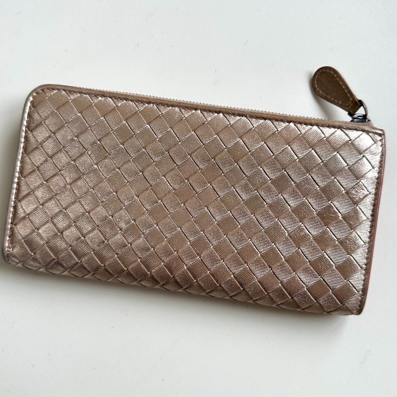 ボッテガヴェネタ BOTTEGA VENETA 長財布 イントレチャート ピンク