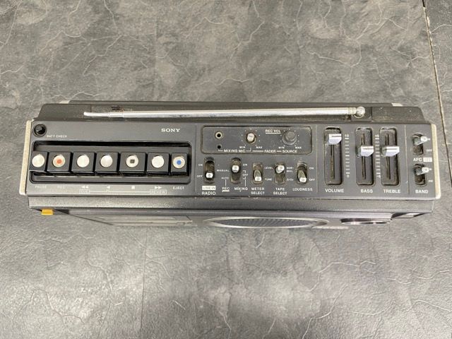 SONY CF-1980 FM/AM 2バンド アンティーク ラジオカセットレコーダー