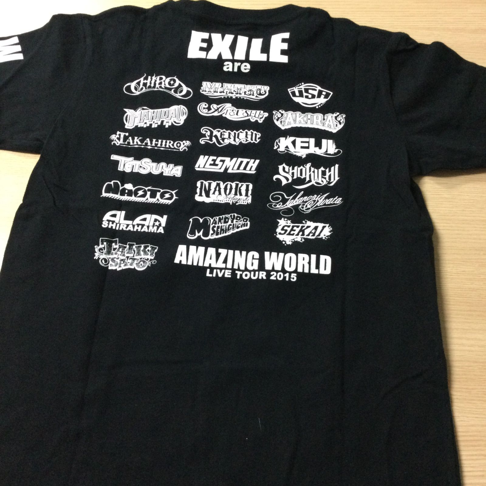 EXILEワールドツアー2015Tシャツ(黒)サイズM - メルカリ