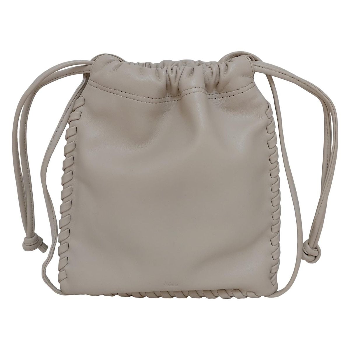 VASIC ヴァジック ショルダーバッグ ウェルズ ミニミニ ライトグレー 巾着型 レザー