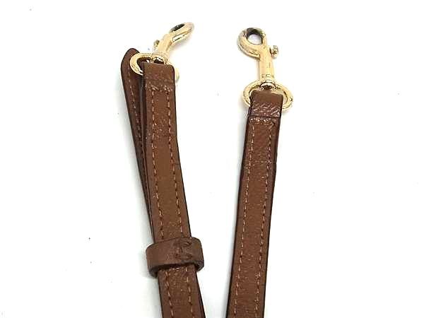 【美品】COACH コーチ ブラウンレザー バッグストラップ COACH - COACH コーチ レザー バッグ用 ショルダーストラップ