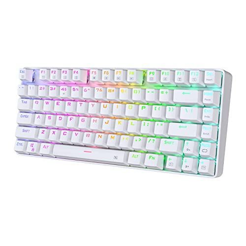 茶軸_ホワイト e元素ゲーミングキーボード ワイヤレス