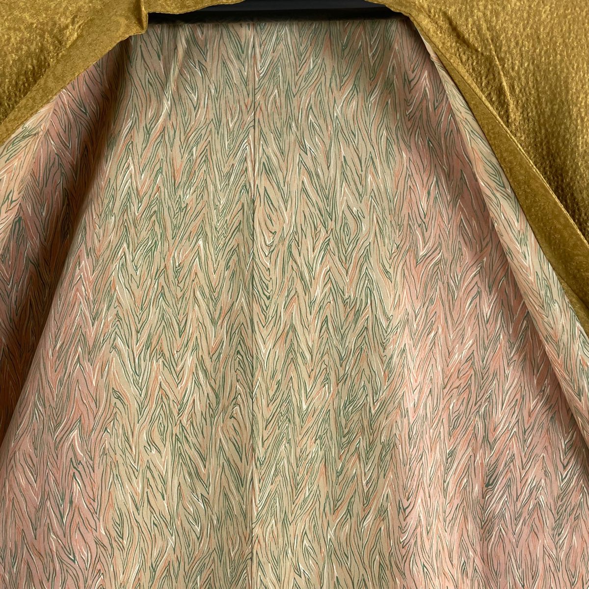 山吹茶色 正絹