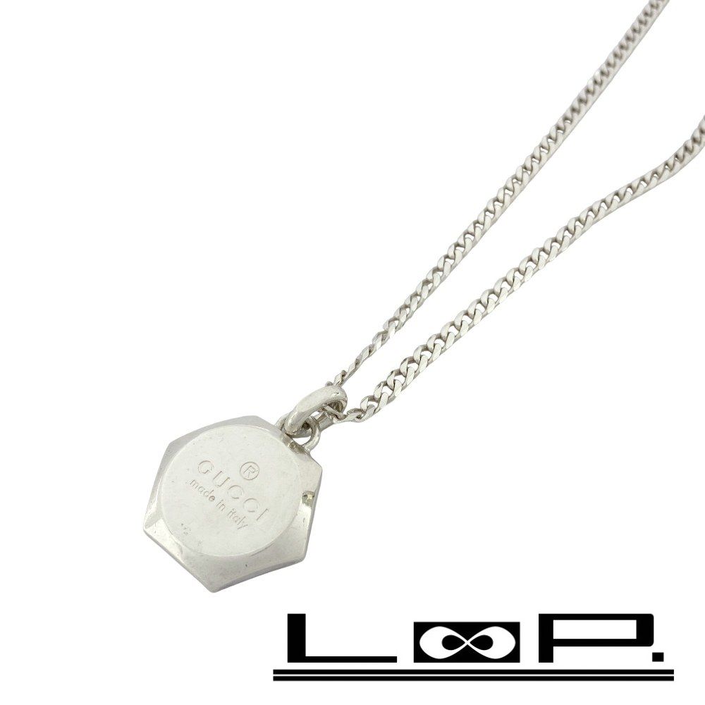 60cm グッチ ロング ネックレス ヘキサゴン モチーフ シルバー SV925 31.9g 447778 7